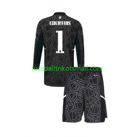 Fußballtrikots Real Madrid Courtois 1 Torwart Kinder 2022-2023 Langarm 3rd trikot kaufen